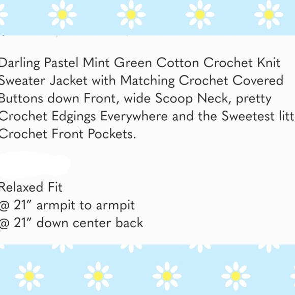 "French Postcards" Crochet Sweater / Jacket (M/L) - Picture 10 of 11